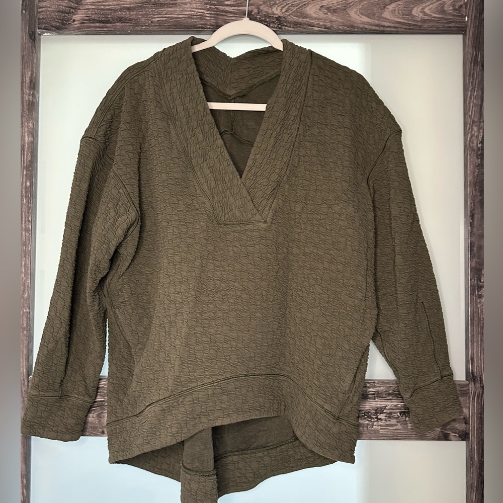 Lululemon Olive V-Neck Pullover